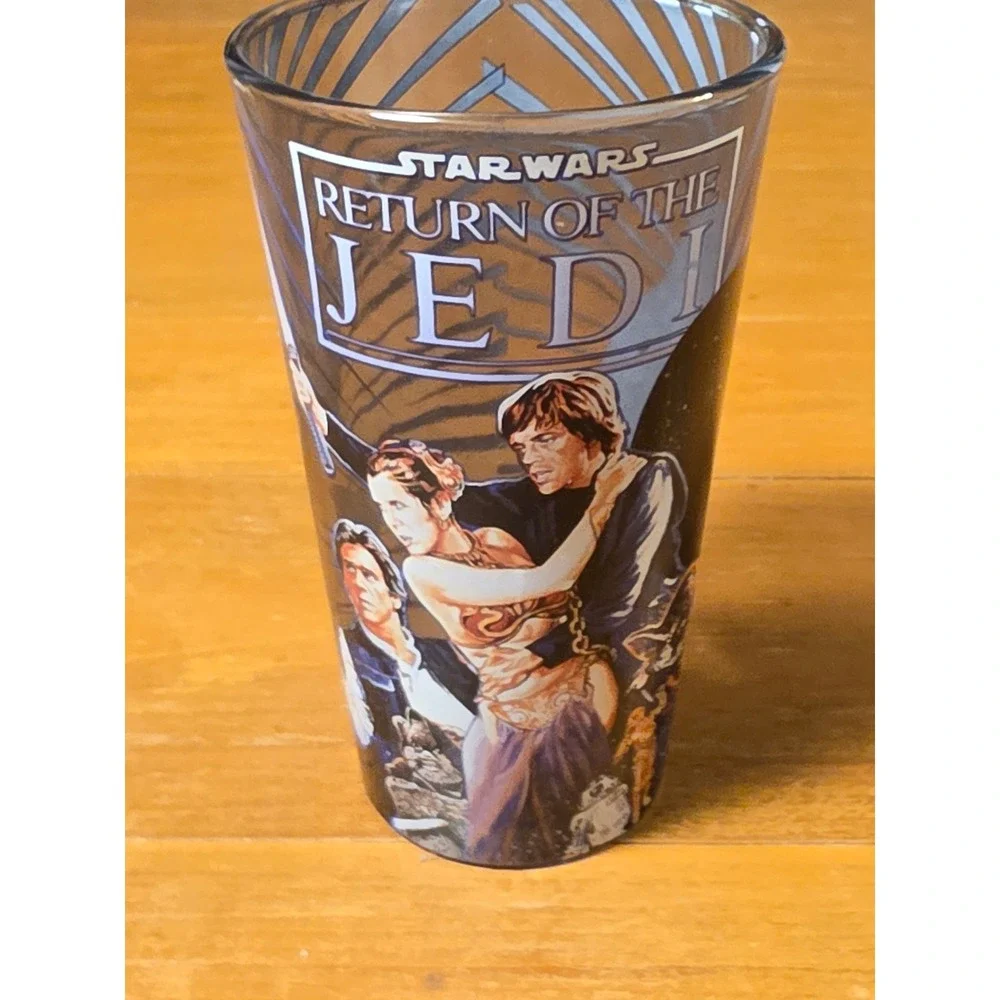 Star Wars Return of the Jedi 16oz Pint Glass Silver Buffalo Luke Leia Han Solo